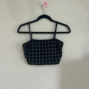 Black and White Checkered Women's Top